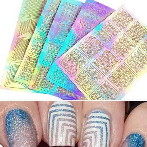 3 Sheet Water Tattoo Manicure Wraps Tools Nail Art Transfer Stickers 3D Design French Manicure Tips Decal Tool