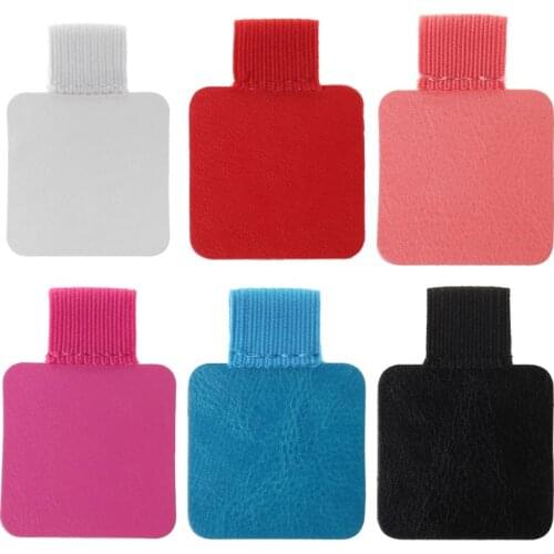 3pcs Square Self-adhesive Leather Pen Clip Pencil Elastic Loop For Notebooks Journals Clipboards Pens Holder P9YA