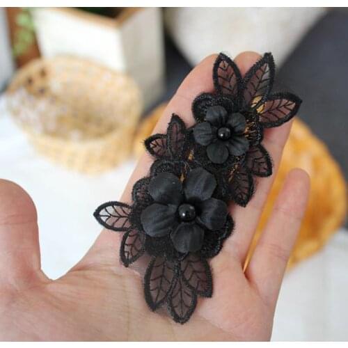 2 Pieces Venise Lace Fabric Dress Applique Blouse Sewing Neckline Lace Trims DIY Lace Collar Costume Decoration Accessories