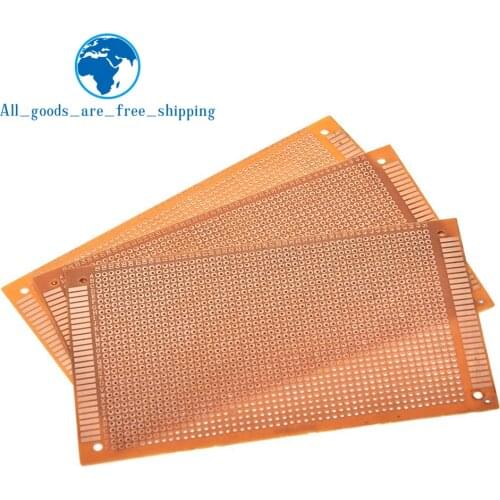 5PCS 9x15 9*15cm Single Side Prototype PCB Universal Board Experimental Bakelite Copper Plate Circuirt Board yellow