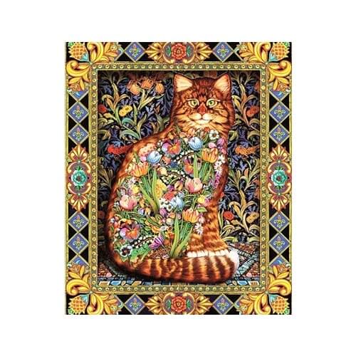 A12548 Top Quality Beautiful Lovely Counted Cross Stitch Kit Hidden Spirits Animals Tiger Birds Moon Lake at Night dim 35055
