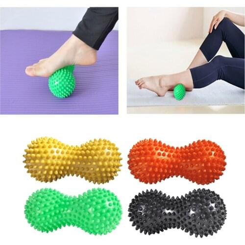 Peanut Shaped Spiky Massage Roller PVC Foot Massage Ball Set for Plantar Fasciitis