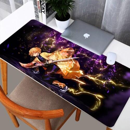Large Gaming Mouse Pad Lockedge Mouse Mat For Laptop Computer Keyboard Pad Desk Pad For Demon Slayer Mousepad