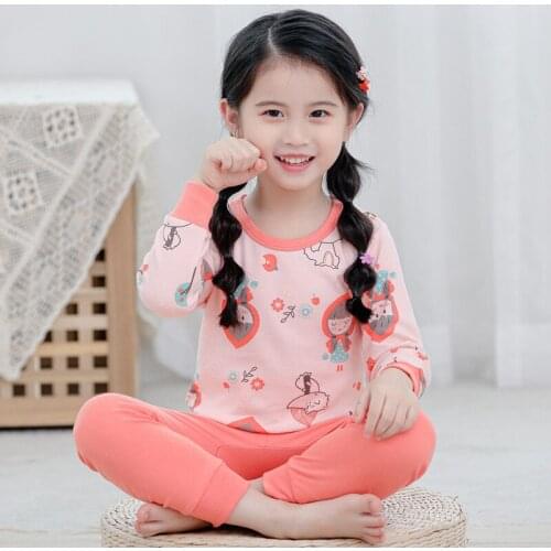 Baby Clothes Pajamas Sets Boys Girls Ribbed Pajamas Set Children Cotton Sleepwear Baby Bodysuit Home Suit 2PCS Clothes