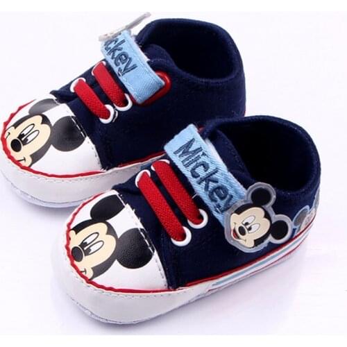 Disney 0-18M Baby Sneakers Toddler Boy First Walkers Girl Newborn Baby Shoes Boy Fashion cartoon Mickey Shoes