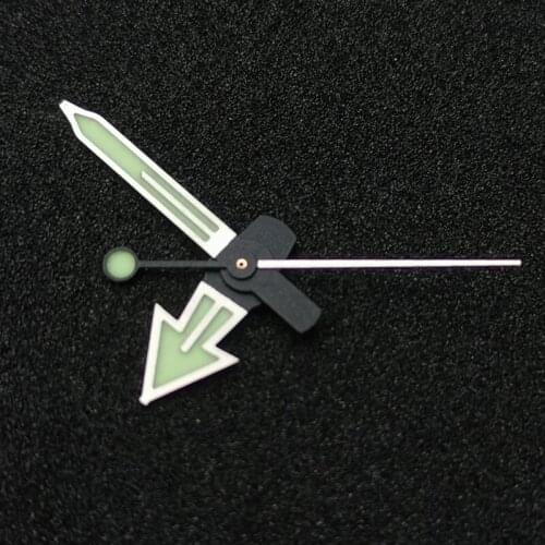 For NH35A/NH36A Movement Silver Stainless Steel Watch Hands Tuna Canned Luminous Watch Hand Modification Fit For SKX007/SRP777