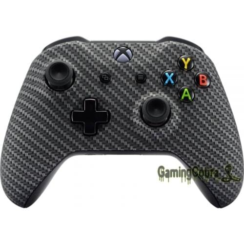 Carbon Fiber Designed Soft Touch Top Upper Shell for Xbox One X & One S Controller #SXOFS05