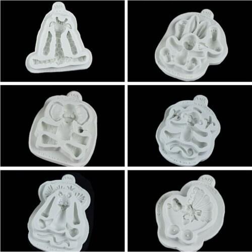 Lion, monkey, elephant, rabbit, giraffe, baby carriage model silica gel mold DIY baking mold cake mold baking tool WMJ-473