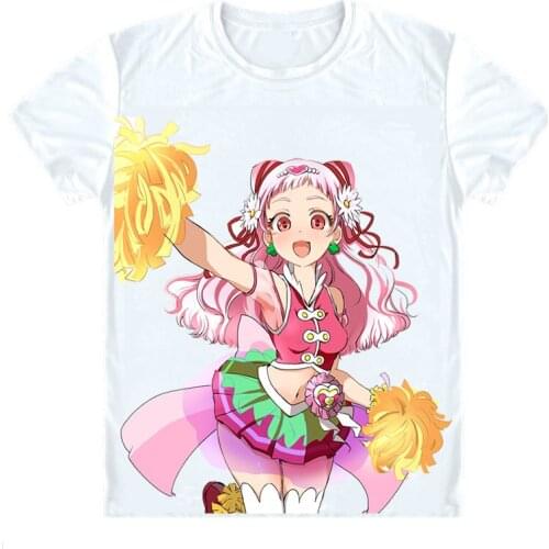 HUGtto Precure Cure T-Shirts Multi-style Short Sleeve Shirts Hagutto Purikyua Nono Hana Cure Yell Ange Etoile Cosplay Shirt