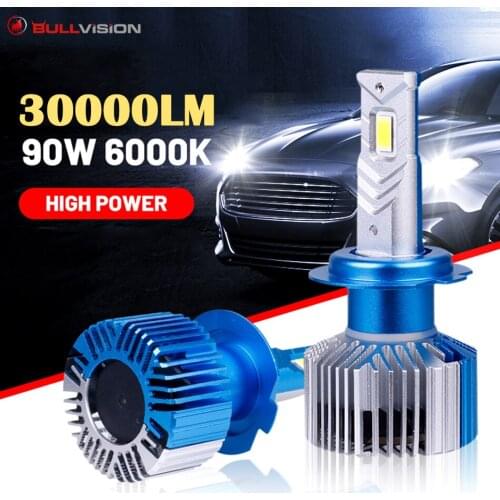 30000 Lumens Super Bright Headlights LED H11 H9 H8 H4 H7 auto headlight HB4/9006 HB3/9005 LED bulbs for car 90W high power