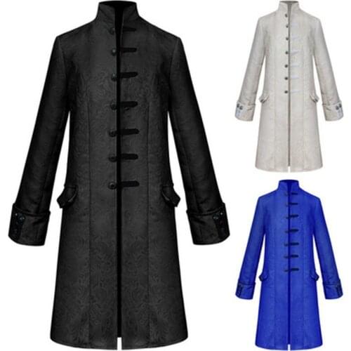 Medieval British Style Punk Jackets Windbreaker Carnival Gothic Victorian Knight Prince Uniform Coat Vintage Jacquard Coats