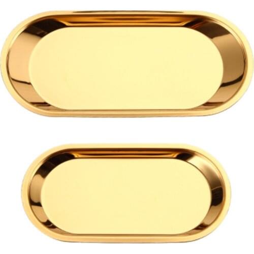 Stainless Steel Dessert Plate Nut Fruit Cake Tray Snack Kitchen Plate Western Steak Kitchen Plate Dining Plate