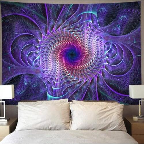 New Purple tie dye Psychedelic Trippy Art Wall Tapestry Hippie Art Home Decor