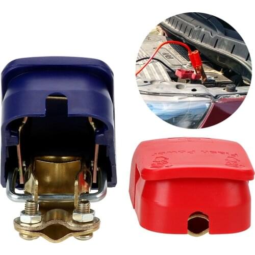 A Pair Connector Clamps Car Battery Terminals Quick Release Lift Off Positive & Negative Electrode Auto Replacement Parts