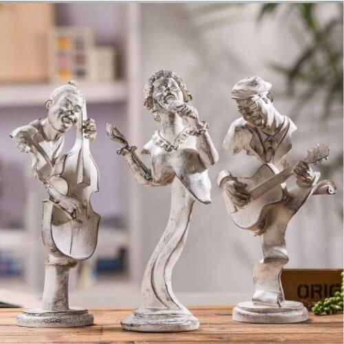 Nordic Resin Abstract Music Band Figure Accessories Hotel Bar KTV Furnishings Crafts Home Livingroom Desktop Sculpture Decoraion