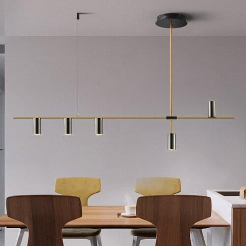 Modern Black Gold LED Pendant Chandelier for Bedroom Living Room Loft Entrance Hall Kitchen Dining Room Nordic Home Decor