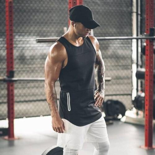 2021 New Muscle fitness brothers new multi panel fast drying sports vest mens running training sleeveless T-shirt