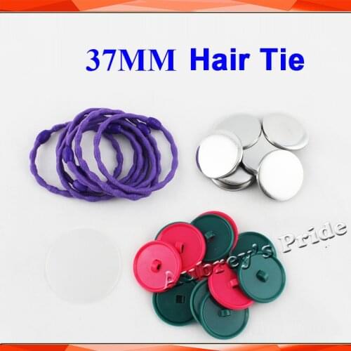 1-1/2" 37mm 100 Sets Hair Tie Button Supply Materials for NEW Professional Badge Button Maker