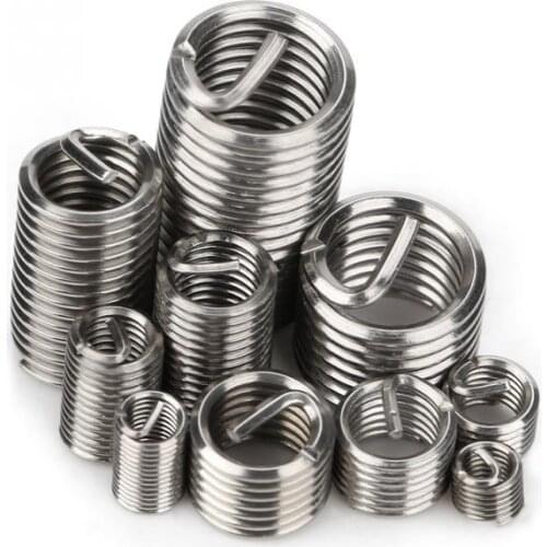150Pcs M3-M8 Thread Repair Insert Assortment Kit Coiled Wire Inserts Helical Screw threaded insert for Helicoil Repair Tools