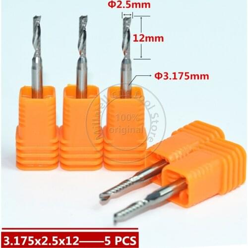 3.175mm*2.5mm*12mm,Freeshipping,CNC wood tools,carbide End Mill,woodworking insert router bit,Tungsten milling,MDF,PVC,Acrylic