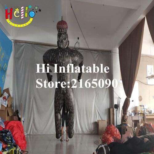 3.5 m high vivid design performance inflatable gorilla diamond puppet costume