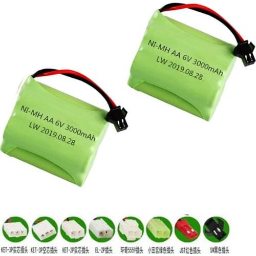 3000mah 6v NiMH Battery For Rc toys Cars Boats Gun Tanks Robot 700mah 2400mah 6v Rechargeable Battery Pack 1pcs-10pcs