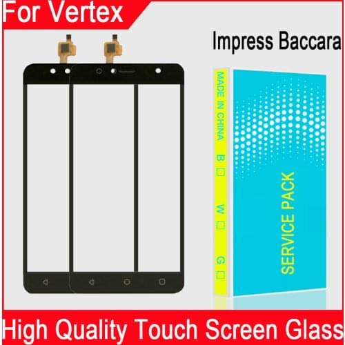 5.5" Mobile Touch Screen Glass For Vertex Impress Baccara Versions Touch Screen Glass Front Glass Digitizer Panel Lens Sensor