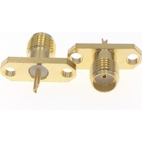 50pcs SMA Female Panel Mount Connector With 2 Holes