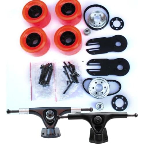 83mm Hot wheels 2021 Electric skateboard kit Double or Single Drive Truck with 5M Pully Gear 270mm Belt Diy E-Skateboard Parts