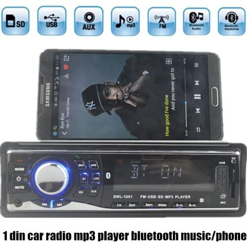 New Single Din Car Stereo Audio 12V Bluetooth In-dash FM Receiver Aux Input Receiver USB MP3 MMC WMA FLAC Car Radio Player