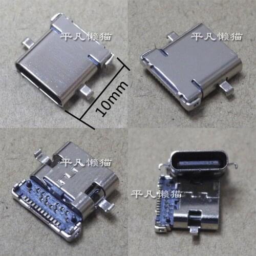 Free shippingUSB connector Type-C USB3.1 female 24P pin 4 pin L=10MM USB charging interface
