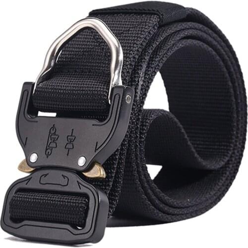 Combat Heavy Duty Knock Off Tactical Belt Men US Soldier Military Equipment Army Belts Sturdy Hook Nylon Waistband 3.8cm