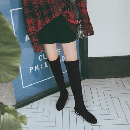 Big Size Europeans and Americans fashion skinny boots with pointed heels and knee jackets