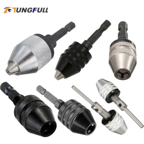 Quick Change Keyless Drill Bit Chuck Hex Shank Adapter Converter Tool 1pc 2.35mm 6.35mm