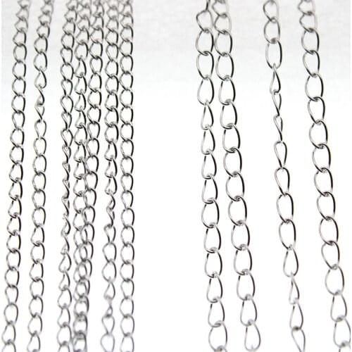 5meter 3x4mm 4x5mm Stainless Steel Necklace Chains Bulk Extension Chain Necklace Bracelet Chain for DIY Jewelry Making Material