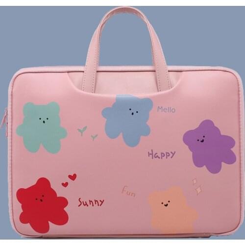 Pu Leather Laptop Case Bag for Macbook Air Pro 13.3 14 15 Xiaomi Sleeve 15.6 Notebook Bag Business Women Handbag Briefcase