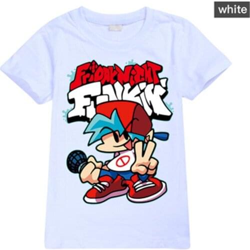 Friday Night Funkin Kids T-shirt Cartoon New Friday Night Funkin Fashion Baby Girls Boys T-shirt Casual Cotton Children Tops Tee