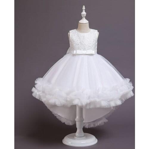 Children Tutu Princess Birthday Party Prom White Wedding Bridesmaid Evening Infant Summer Dress Gown Vestidos Baby Girls Clothes