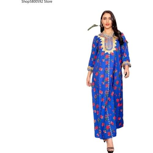 Eid Mubarak Abaya Dubai Turkey Islam Muslim Fashion Long Dress Robe Longue Djellaba Femme Abayas For Women Dresses Kaftan Maroc