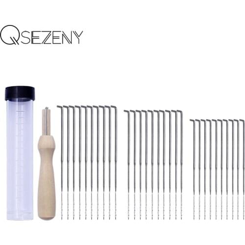 30 Pcs/Set Mixed Felting Needles Wool Felt Tools DIY Supplies Set With Bottle S,M,L Each Size 10pcs Felt DIY Sewing Package