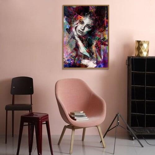 Modern Graffiti Art Girl Canvas Paintings on the Wall Art abstract woman Posters And Prints for Living Room Home Decor Unframed