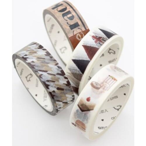 KSCRAFT 15mm*10m Adhesive Tape for Scrapbooking DIY Craft Sticky Deco Masking Japanese Paper Washi Tape