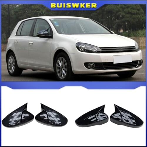 2 pieces For VW Golf MK6 R20 Touran Golf GTI 6 Golf 6 R Wing Mirror Cover Caps (Carbon Effect) for Volkswagen Mirror Cover Caps