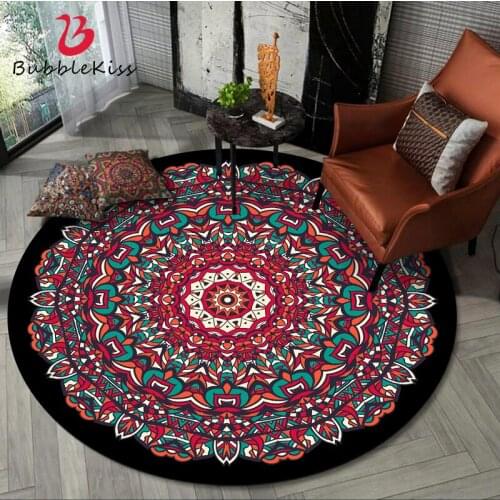 Bubble Kiss Round Rug Color Retro Printing Home Carpets For Living Room Customized Carpet Door Mat Bedroom Decor Soft Area Rug