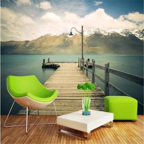 Milofi custom Maldives seaside landscape mural 3D living room bedroom background wall large mural wallpaper wallpaper