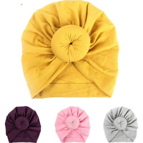 Fashion Donut Baby Hat Toddler Boy Girl India Hats Cotton Spring Summer Autumn Summer Beanie Cap Infant Turban Hats 1 PC