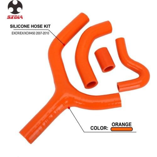 Motorcycle Silicone Radiator Hose Silicone Coolant Hose Kit For KTM EXCR EXC XCW 450 EXC-R450 EXC450 XC-W450 2007 2008 2009 2010