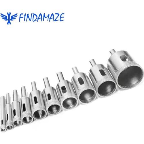 Drill Hole Opener Set Marble Glass Hole Ceramic Hole Saw Drill Bits Cutting Machine Woodworking Tools 10 Pieces Diamond Hole Saw
