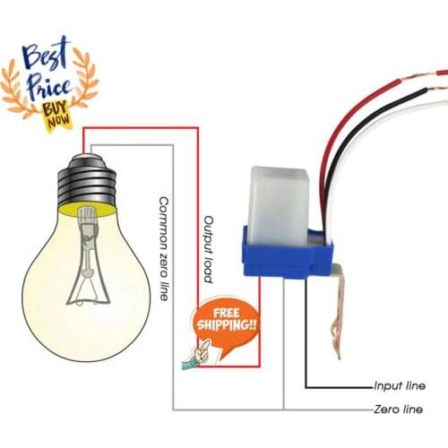 New 10A Photoswitch Sensor Switch Auto On Off Photocell Street Light Control AC/DC universal 220V light control Sensor Switch