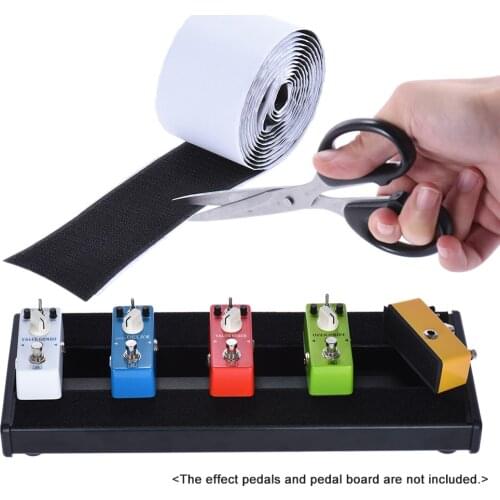Pedalboard Pedal Mounting Tape Fastener Length 2M Width 5CM for Guitar Pedal Board, 4-Pack (2 Hook + 2 Loop)